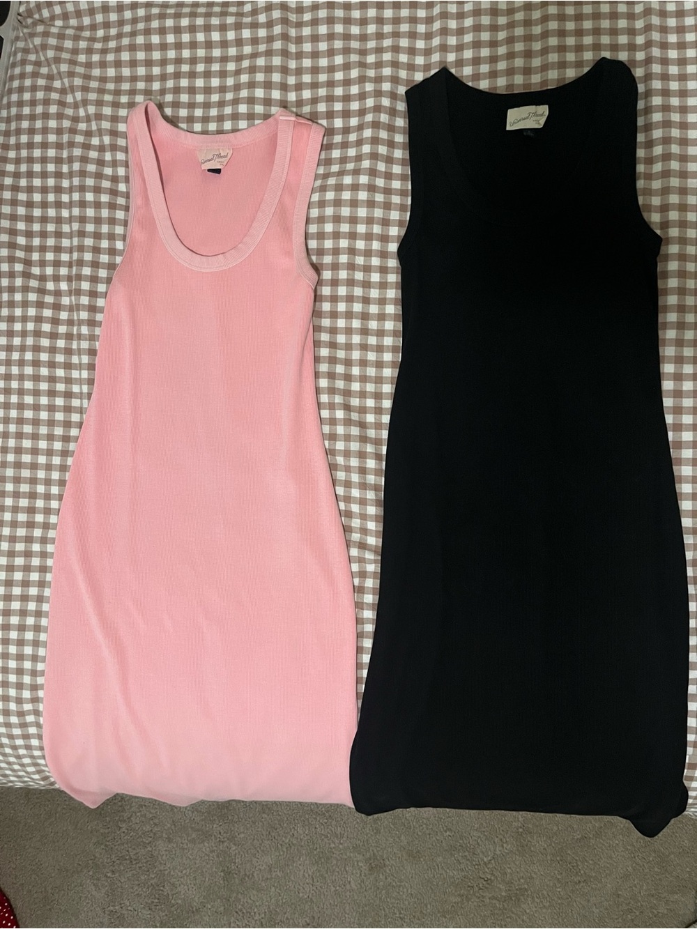 Universal Thread Tank Midi Dress Duo in Pink and Black